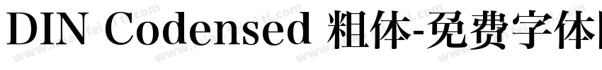 DIN Codensed 粗体字体转换